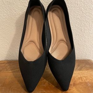 Black Pointed Flats